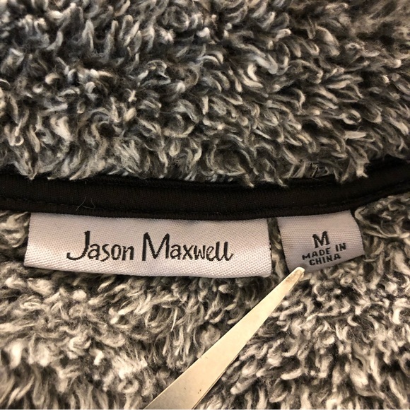 JASON MAXWELL Faux Fur Zippered Vest. Size Medium Gray/Black. - Picture 2 of 13